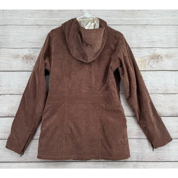 Burton Dryride Corduroy Double Breasted Snowboard Ski Jacket Womens Small Brown - Picture 2 of 15